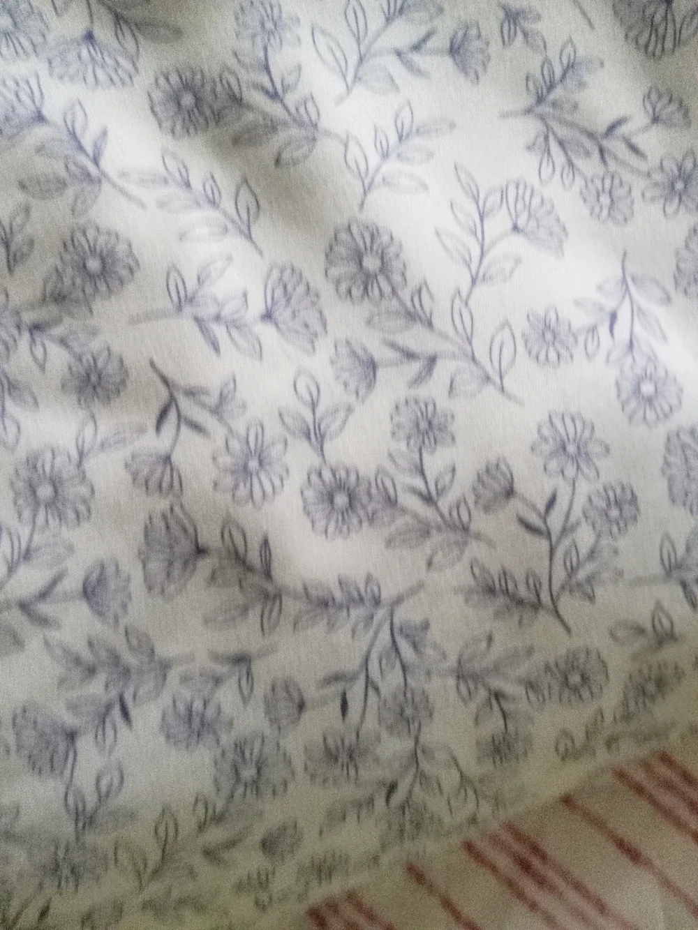 White and Light Blue Floral Queen Sheet Set - Never Used..so Pretty!